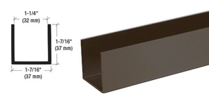 CRL Duranodic Bronze 1-1/4" U-Channel Extrusion - 144"