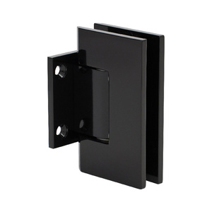 CRL Black Geneva 074 Series Wall Mount Short Back Plate Hinge
