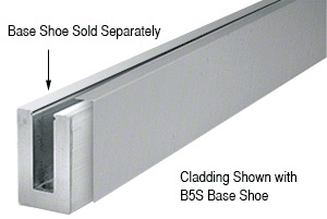 CRL 316 Brushed Stainless 120" Straight Cladding for B5S Series Standard Square Aluminum Base Shoe