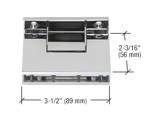 CRL Polished Chrome Geneva 3-Point Movable Square Style Transom Clamp