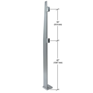 CRL 84" Klarity Brushed Stainless Steel Left End Post