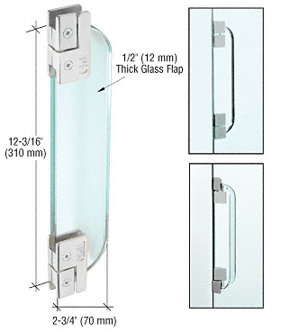 CRL Satin Chrome Finish Frameless Mail Slot