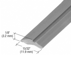 CRL Gray 15/32" Wide Glazing Spline - 100' Roll