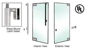 CRL-Blumcraft® Brushed Stainless Right Hand Reverse Glass Mount Keyed Access "Z" Exterior Top Securing Deadbolt Handle