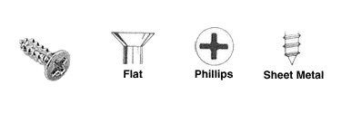 CRL 8 x 1" Flat Head Phillips Sheet Metal Screws