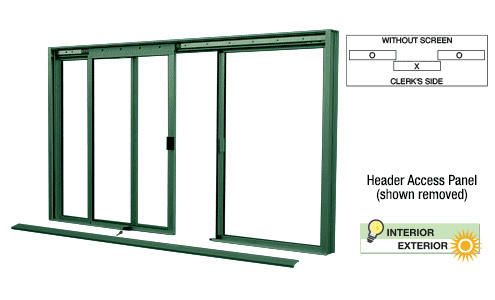 CRL Custom KYNAR® Paint DW Series Manual Deluxe Sliding Service Window OXO without Screen