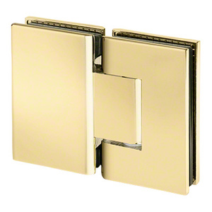 Polished Brass 180º Glass to Glass Adjustable Designer Series Hinge