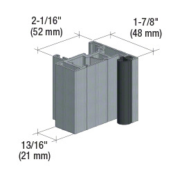Fallbrook XL Satin Anodized Door Header/Jamb Set for Wall Jambs 43" Length