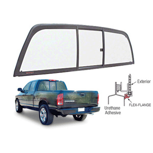 CRL "Perfect Fit" Tri-Vent Slider with Clear Glass 2002-2008 Dodge 1500 Ram, 2003-2008 All Ram Cabs, and 2007+ Sterling Bullet