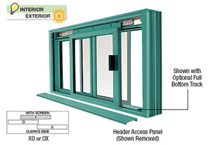 CRL Custom Color Custom KYNAR® Paint DW Series Manual Deluxe Sliding Service Window OX or XO with Screen