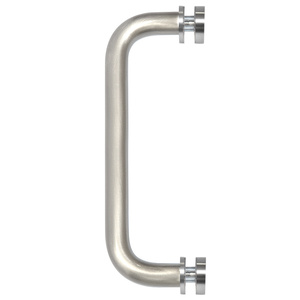 CRL Brushed Nickel 8 Single-Sided Solid Brass 3/4 Diameter Pull Handle  with Metal Washers