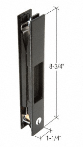 CRL Black Plastic Adams Rite® Handle and Key Set with 6-1/4" Screw Holes