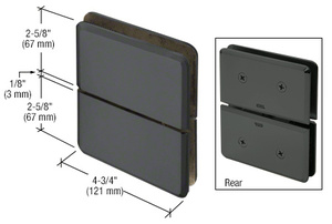 CRL Matte Black Senior Prima 02 Series Glass-to-Glass Mount Hinge