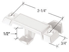 CRL White Sash Lock with 2-1/4" Screw Holes for Acorn Windows