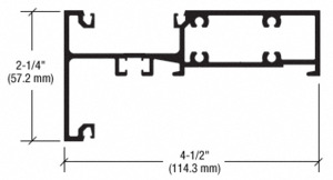 CRL-U.S. Aluminum White KYNAR® Paint Intermediate Horizontal for 4-1/2" System - 24'-2"