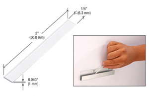 CRL Clear .040" x 1/4" x 2" Plastic Setting Blocks