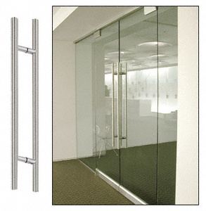 CRL Brushed Stainless 84" Extra Length Ladder Style Back-to-Back Pull