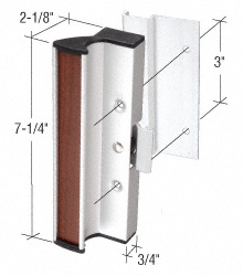CRL Aluminum Clamp - Style Surface Mount Handle 3" Screw Holes for International Doors