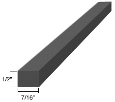 CRL 1/2" x 7/16" x 4" EPDM Rubber Setting Blocks