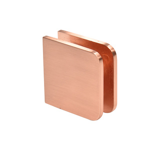 CRL Brushed Copper Traditional Style Fixed Panel U-Clamp