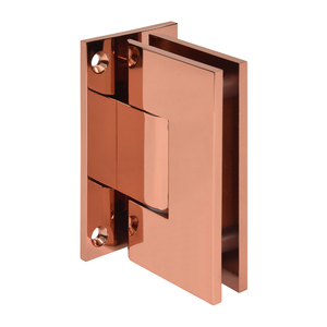 CRL Rose Gold Vienna 337 Series Adjustable Wall Mount Full Back Plate Hinge