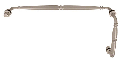CRL Brushed Nickel Victorian Style Combination 8" Pull Handle 18" Towel Bar