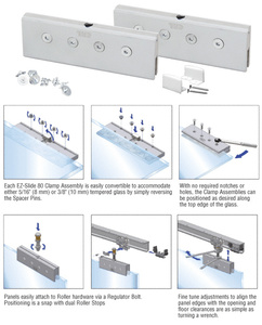 CRL EZ-Slide 80 Clamps and Bottom Guide