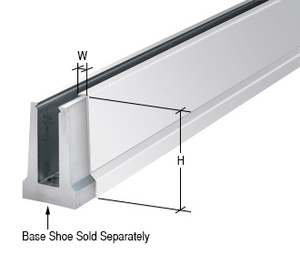 CRL Polished Stainless Cladding for B5T Series Tapered Base Shoe