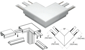 CRL Silver Metallic 200 Series Top Cap 90º Corner