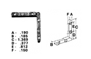 CRL Zinc Diecast Storm Window Corner Key - 1.369" Leg; .185" Width - 20/Pk