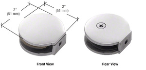 CRL Polished Chrome Round Fixed Panel U-Clamp