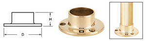 CRL Polished Brass Full Flange for 2" Tubing