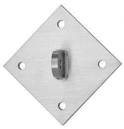 CRL 316 Brushed Stainless Diamond Shaped Mounting Plate for 12 mm Rods