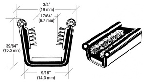 CRL Flexible Beaded Glass Run Channel - 60" Length