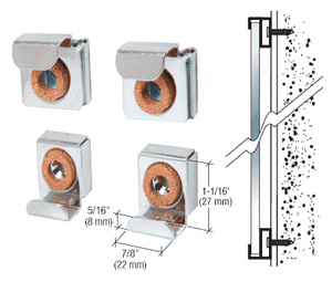 CRL 7WS 1/4 Plastic Mirror Clips and Screws