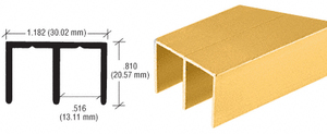 CRL Gold Anodized Aluminum Extra Depth Upper Channel