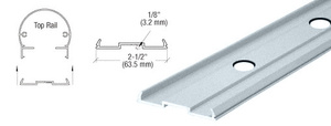 CRL Mill Pre-Punched 241" Top Rail Infill for Pickets [1FPKTDW]