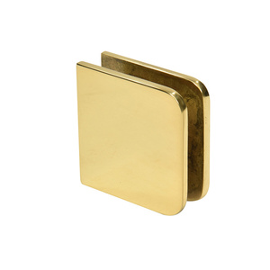 CRL Polished Brass Traditional Style Fixed Panel U-Clamp