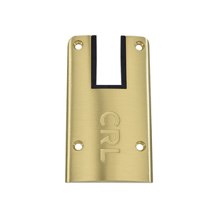 CRL DRX™ 4" Satin Brass Square End Cap with Filler