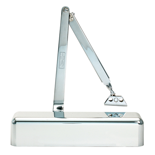 Self-Closing Door Hinge With Adjustable Spring – Hidden Closer For Home & Commercial Use, Chrome Finish