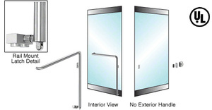 CRL-Blumcraft® Polished Stainless Right Hand Reverse Rail Mount Keyed Access "Z" Exterior Bottom Securing Panic Handle