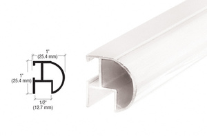 CRL White Bull Nose Mirror Frame Extrusion