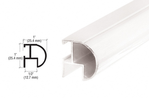CRL White Bull Nose Mirror Frame Extrusion