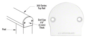 CRL Sky White 300 Series Decorative End Cap