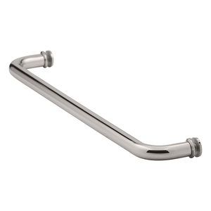 Polished Nickel 18" Single Mount Towel Bar with Style Washers