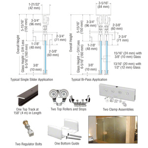 SDDPW1-12-AL Rockwell 12″ Offset Back to Back Tempered Glass Mount  Commercial Swing Door Pull Handle in Aluminum - Premium Hardware