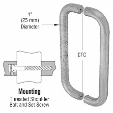 CRL 10" Brushed Stainless Straight Back-to-Back Pull Handles