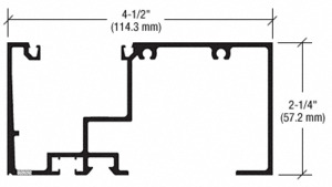 CRL-U.S. Aluminum Sill for 4-1/2" System, Dark Bronze Anodic- 24'-2"