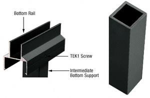 CRL Matte Black Intermediate Bottom Support