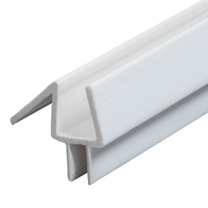 CRL White Co-Extruded Bottom Wipe with Drip Rail for 1/2' Glass